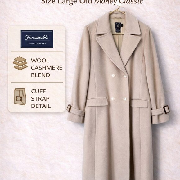 Faconnable Jackets & Blazers - Vintage Facconable Wool Angora Cashmere Blend Coat Size Large Old Money